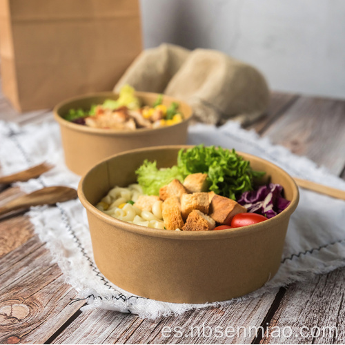 Caja de comida de papel kraft para microondas